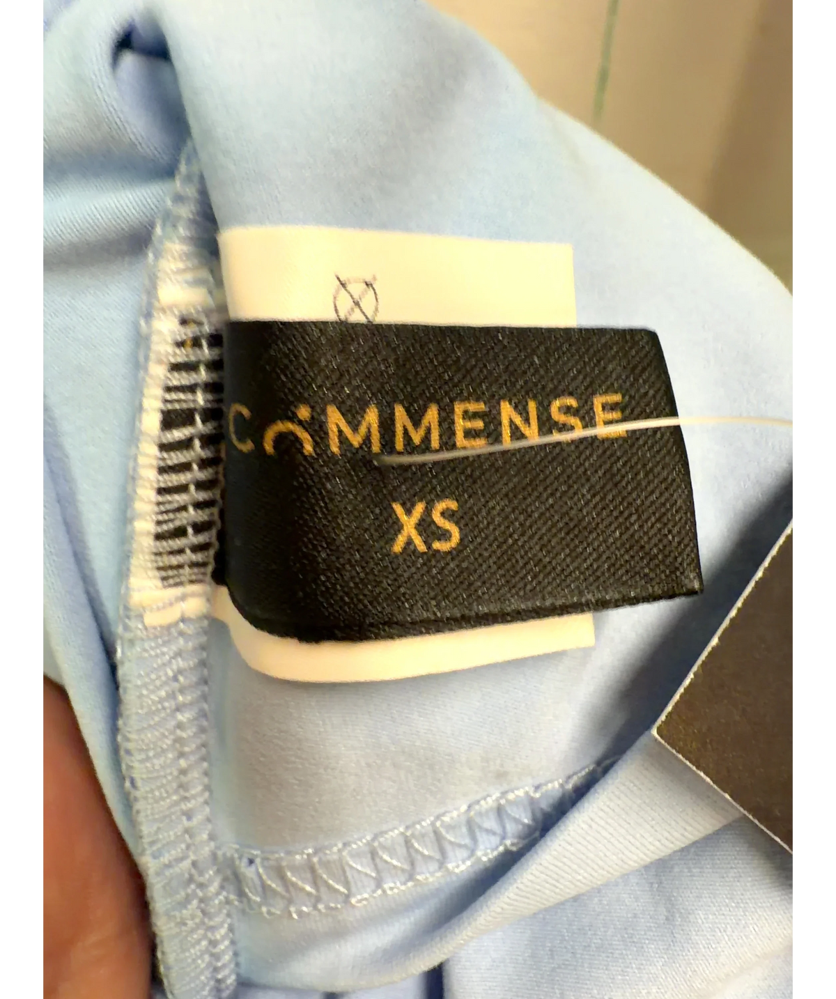 Commense Blue Colour, size UK XS — care label