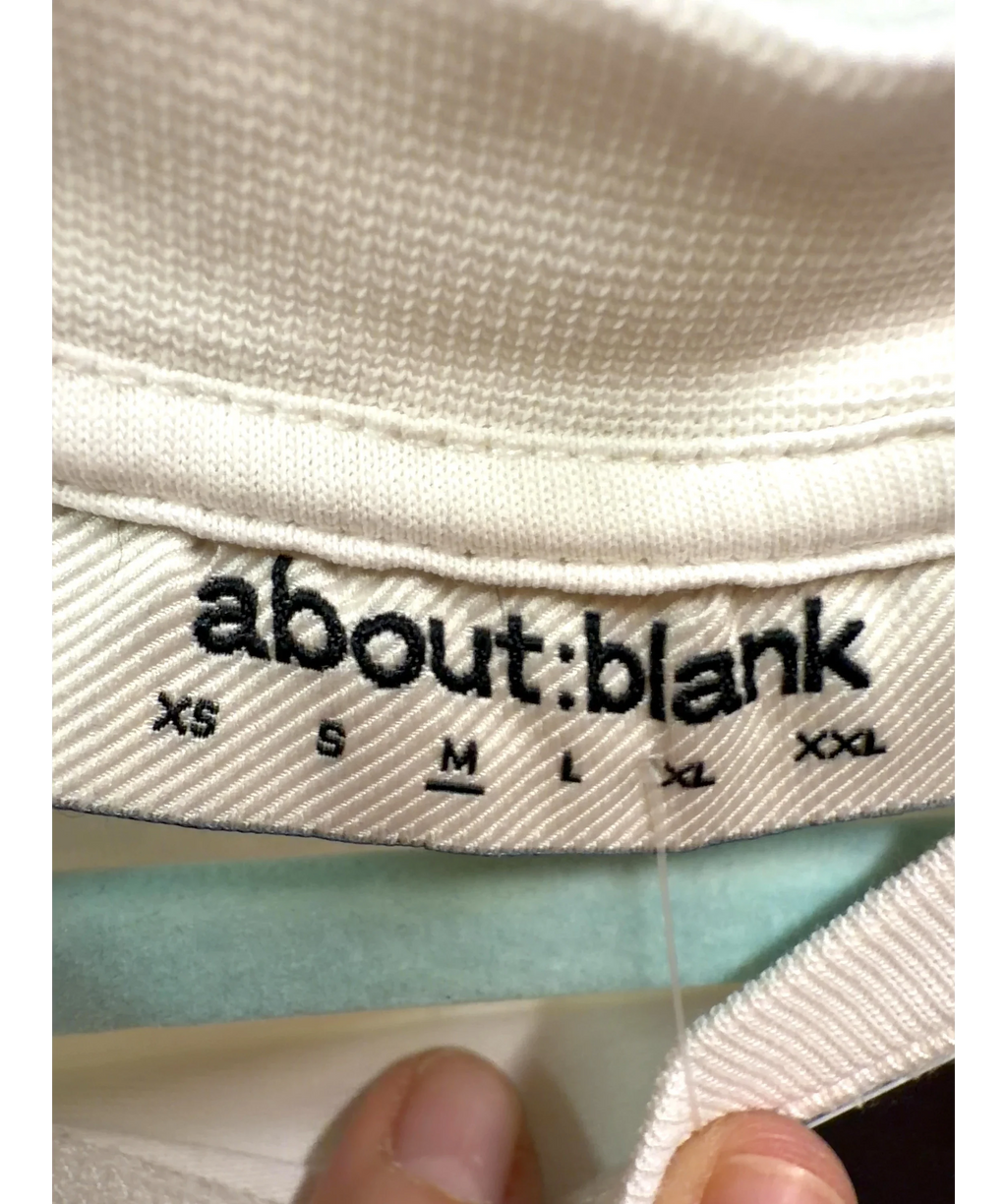 about:blank White Sports Division T-Shirt, size UK M — care label
