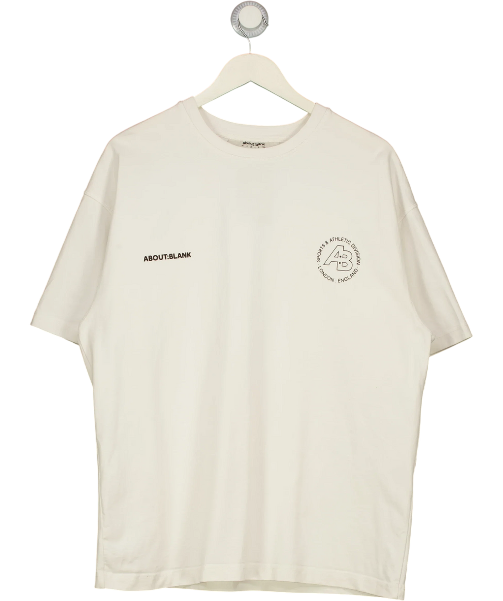 about:blank White Sports Division T-Shirt, size UK M — front