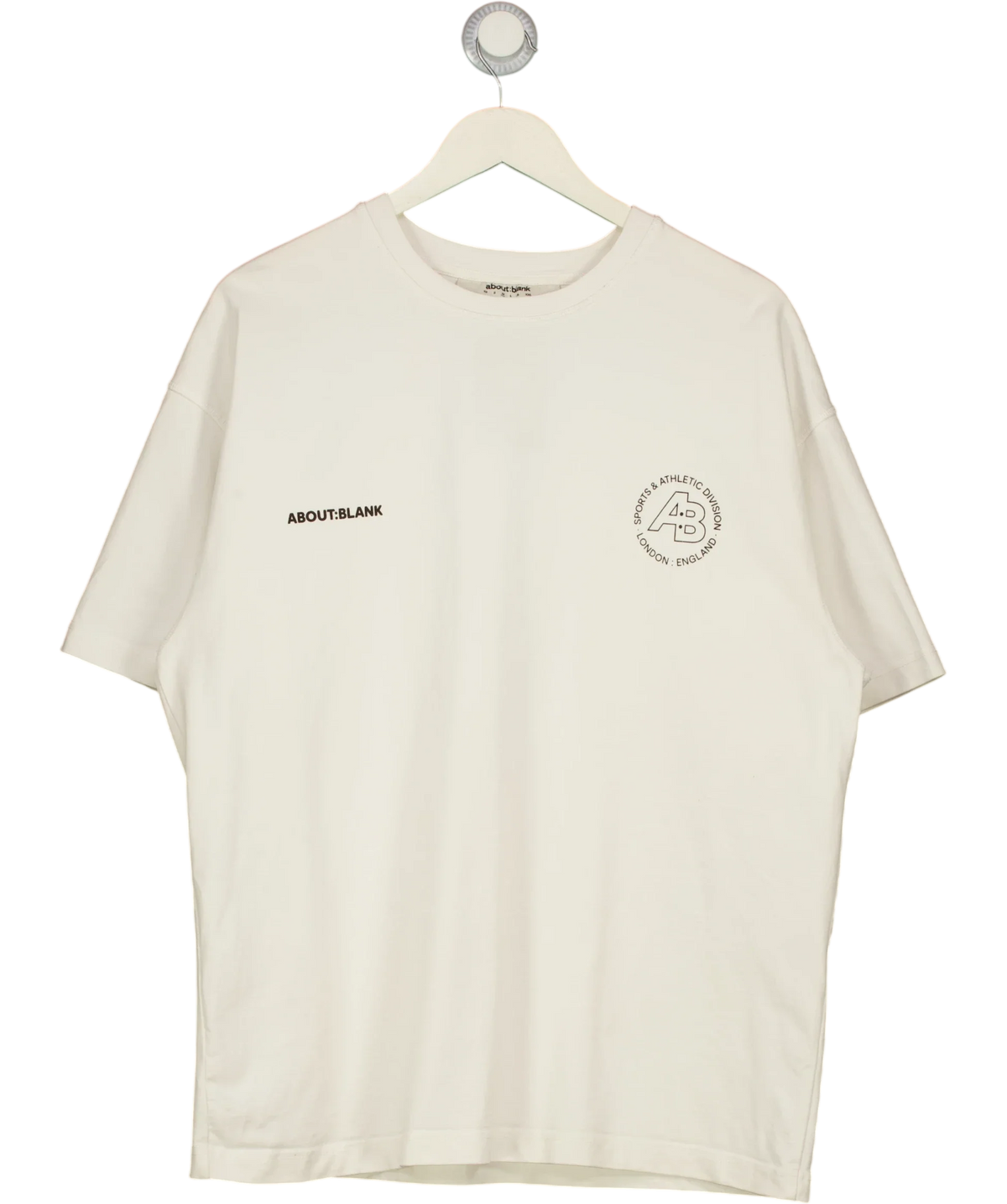 about:blank White Sports Division T-Shirt, size UK M — front