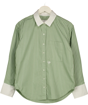 Abercrombie & Fitch Green And White Shirt UK XS