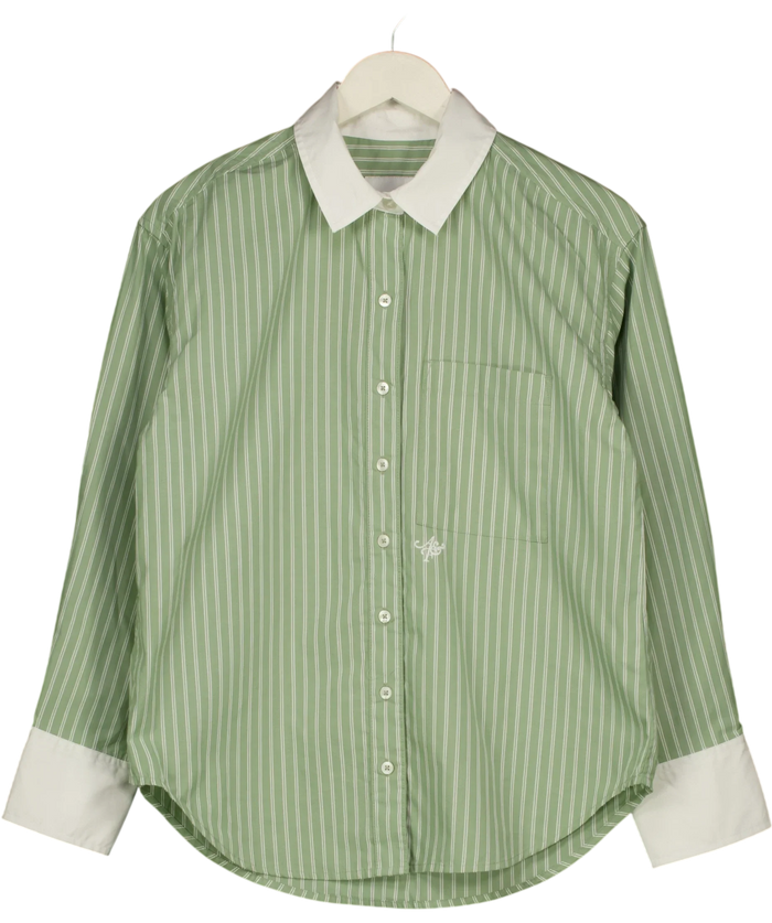 Abercrombie & Fitch Green And White Shirt UK XS
