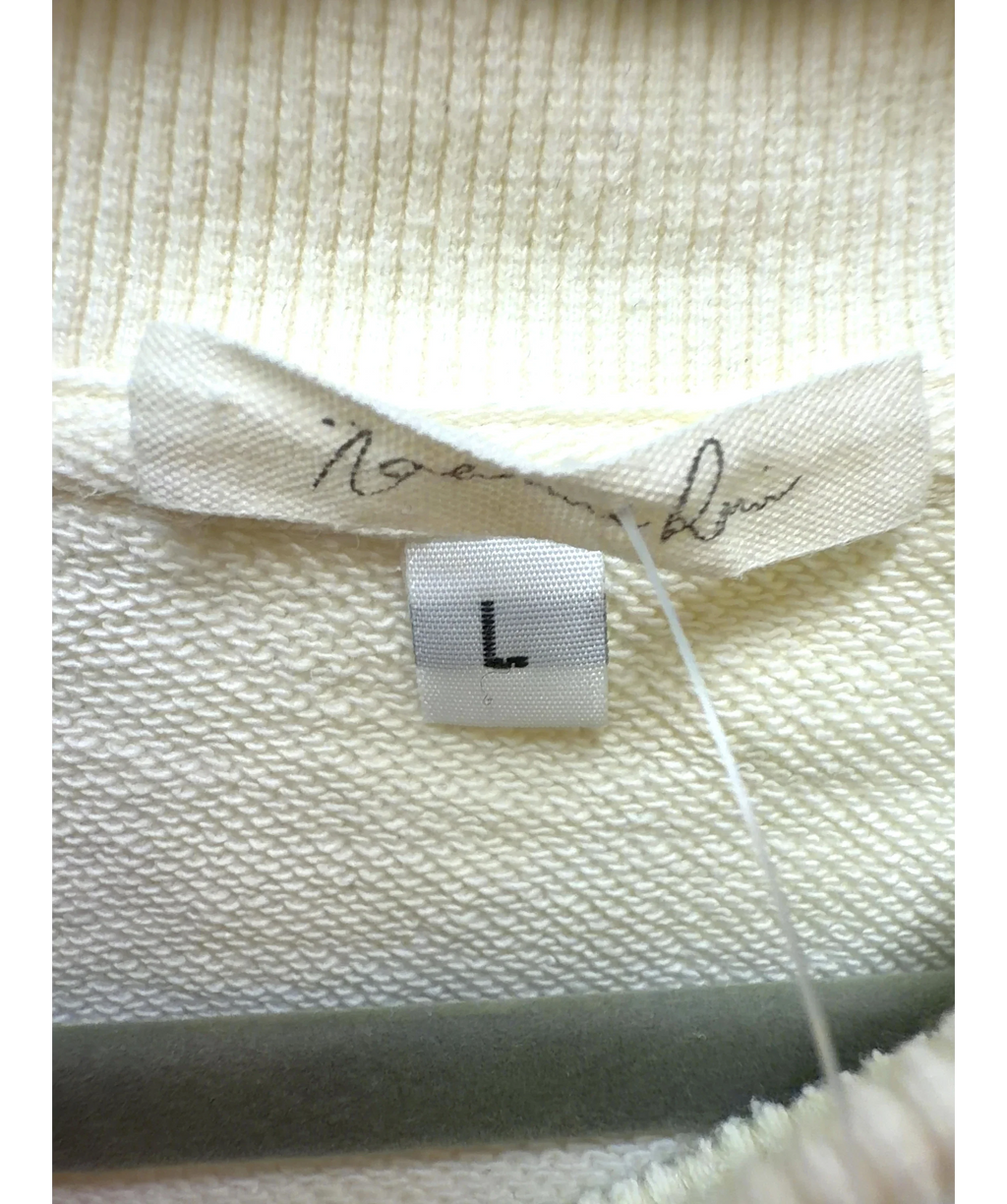 NOA & RAIN Cream cowboy-graphic sweatshirt, size UK L — care label