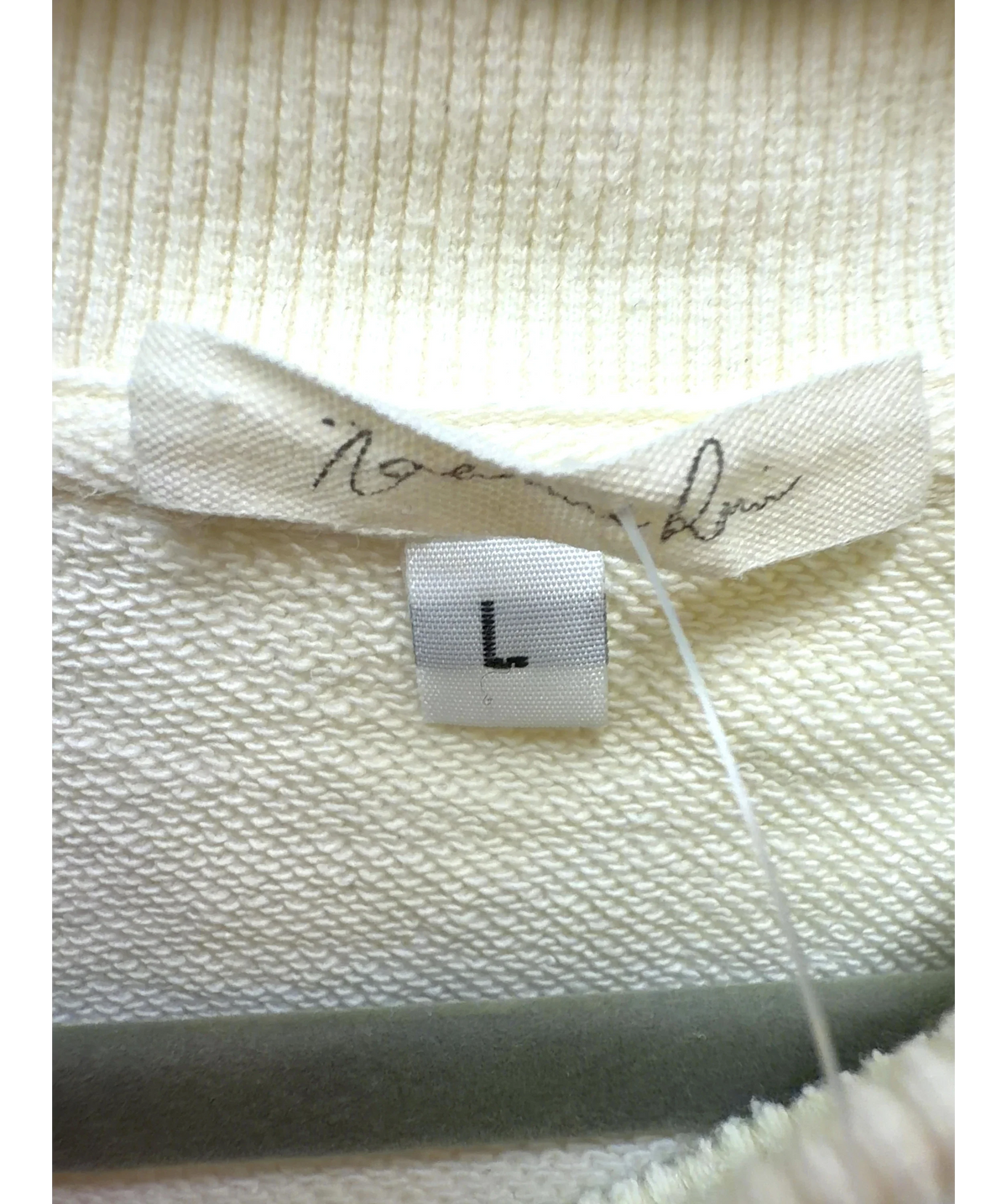 NOA & RAIN Cream cowboy-graphic sweatshirt, size UK L — care label