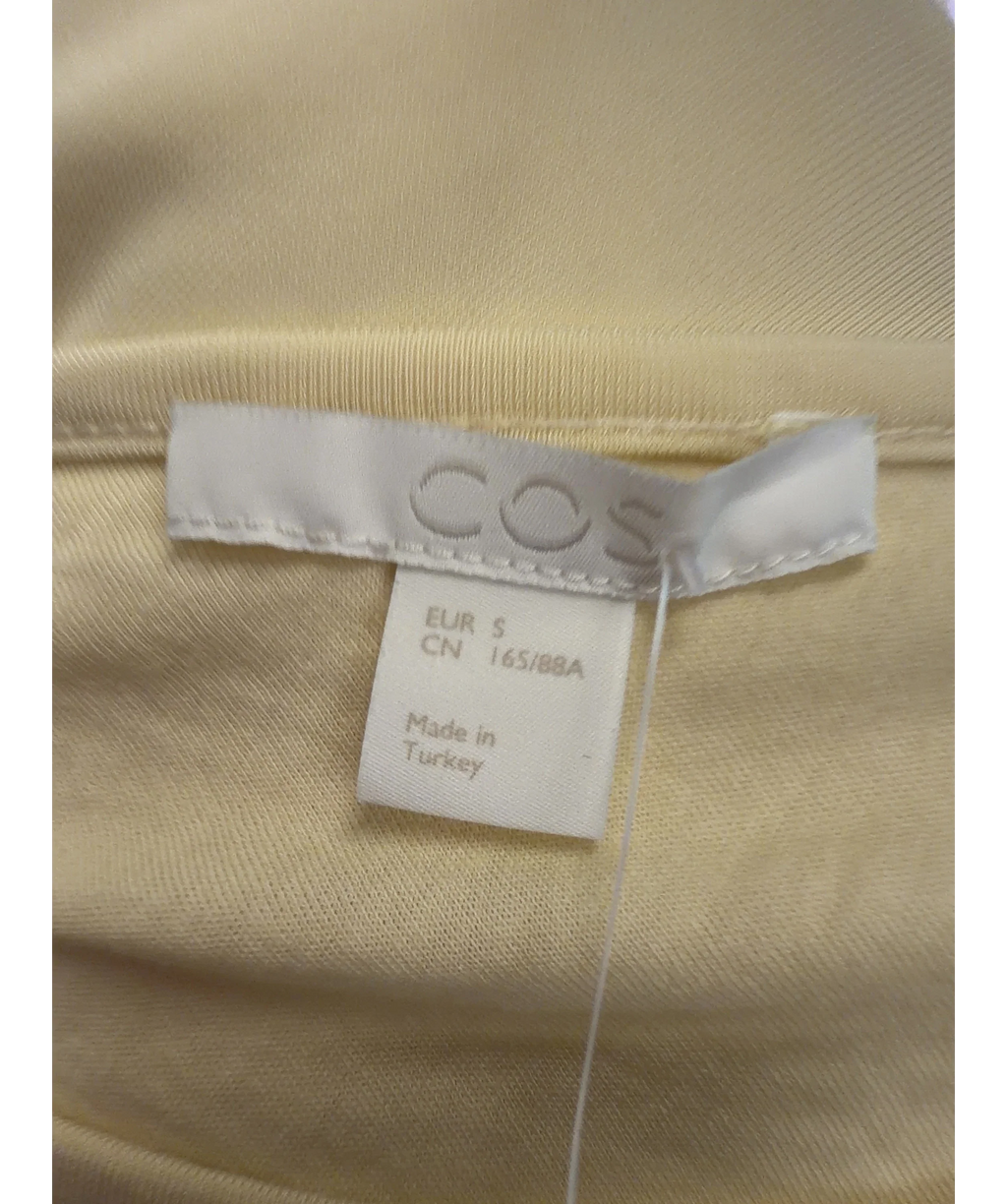 cos Yellow One-Shoulder Top, size UK S — detail
