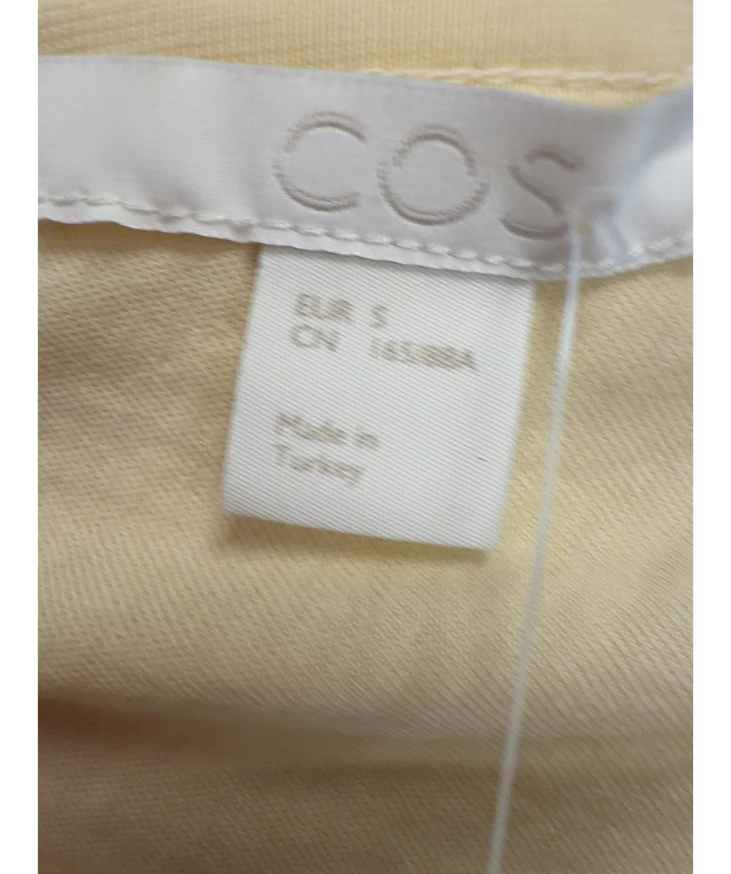 cos Yellow One-Shoulder Top, size UK S — care label
