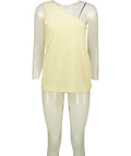 cos Yellow One-Shoulder Top, size UK S — front