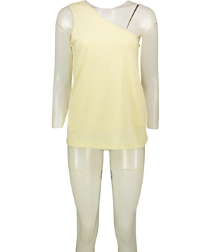 COS One-Shoulder Top Yellow UK S