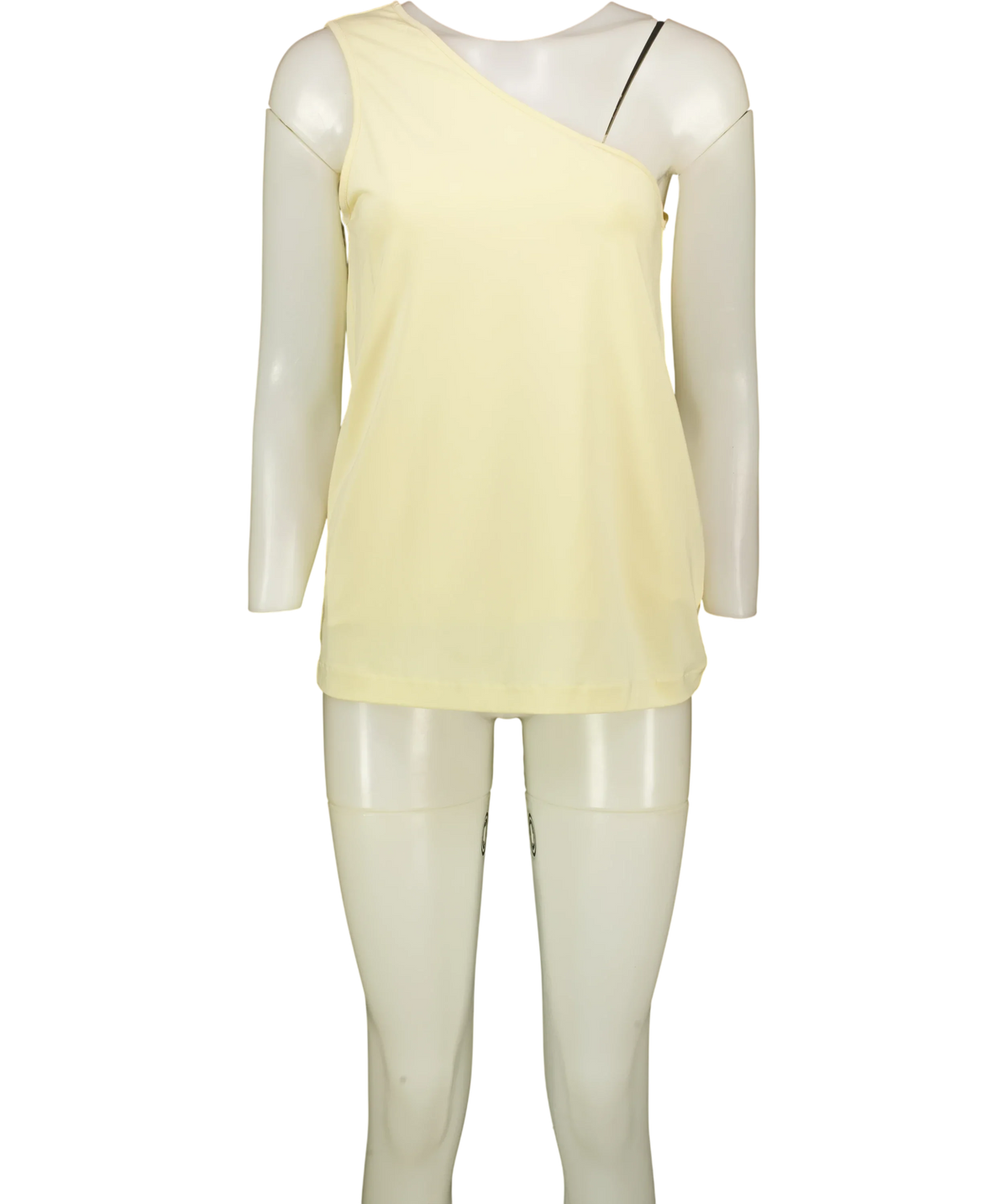 cos Yellow One-Shoulder Top, size UK S — front