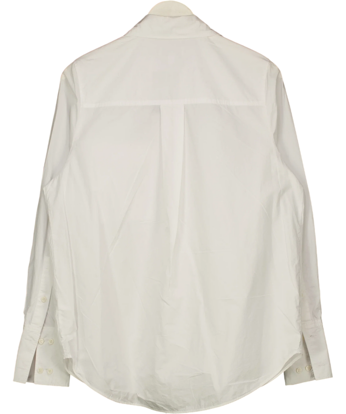 cos White pointed-collar long-sleeve cotton shirt with chest pocket and back box pleat, size UK 8 — back