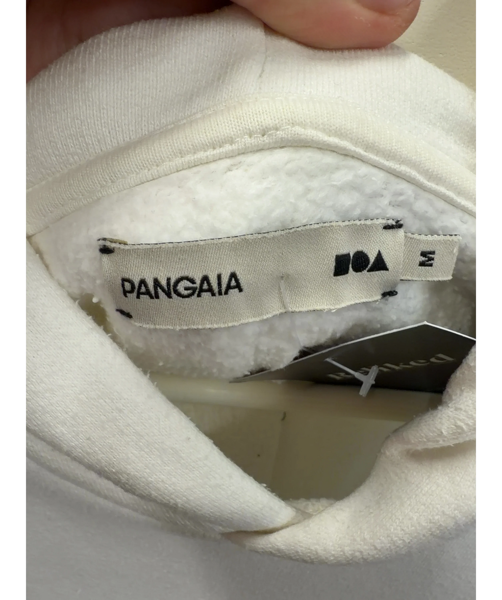 PANGAIA White Recycled and Organic Cotton Mix Hoodie, size UK M — detail