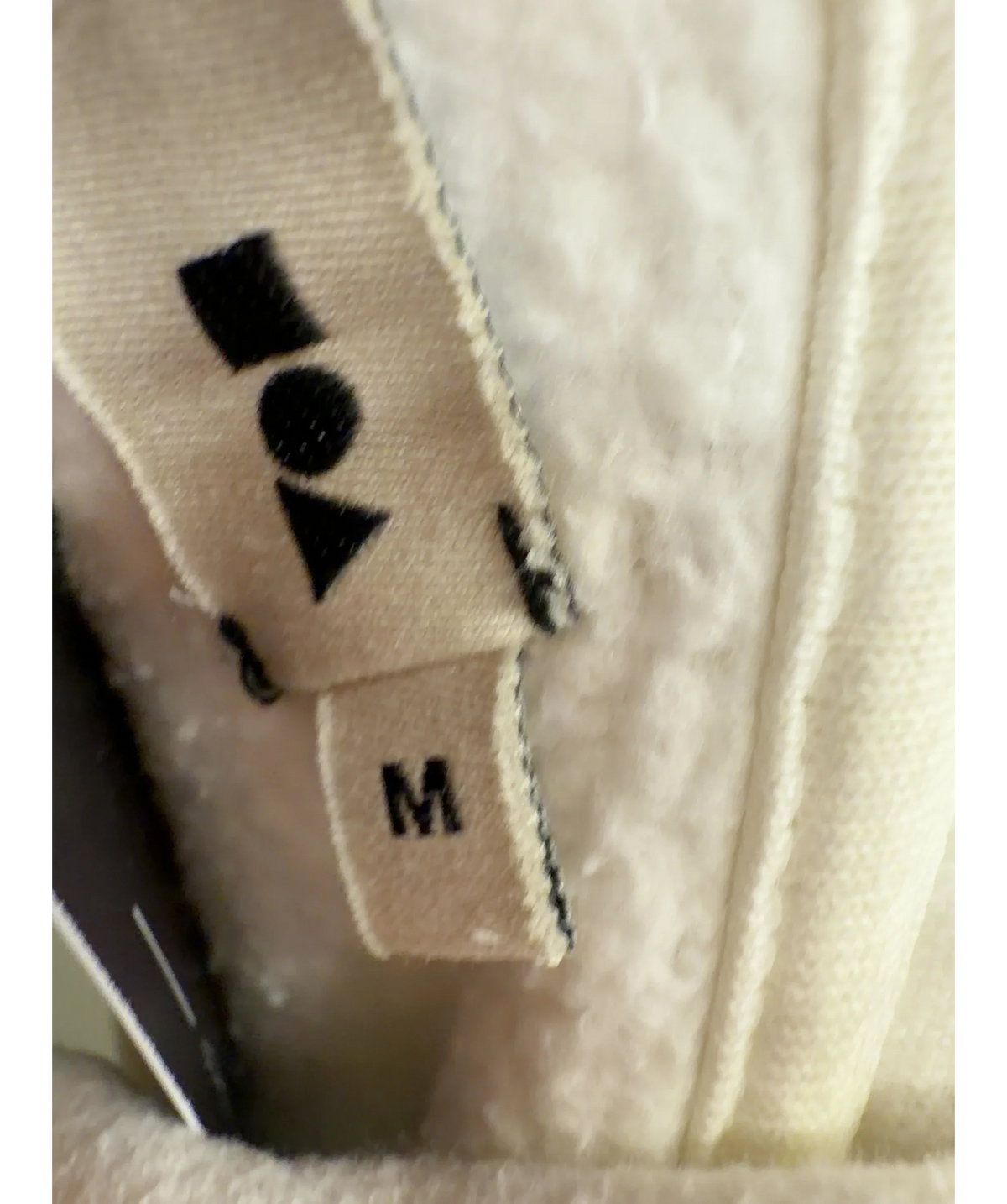 PANGAIA White Recycled and Organic Cotton Mix Hoodie, size UK M — care label
