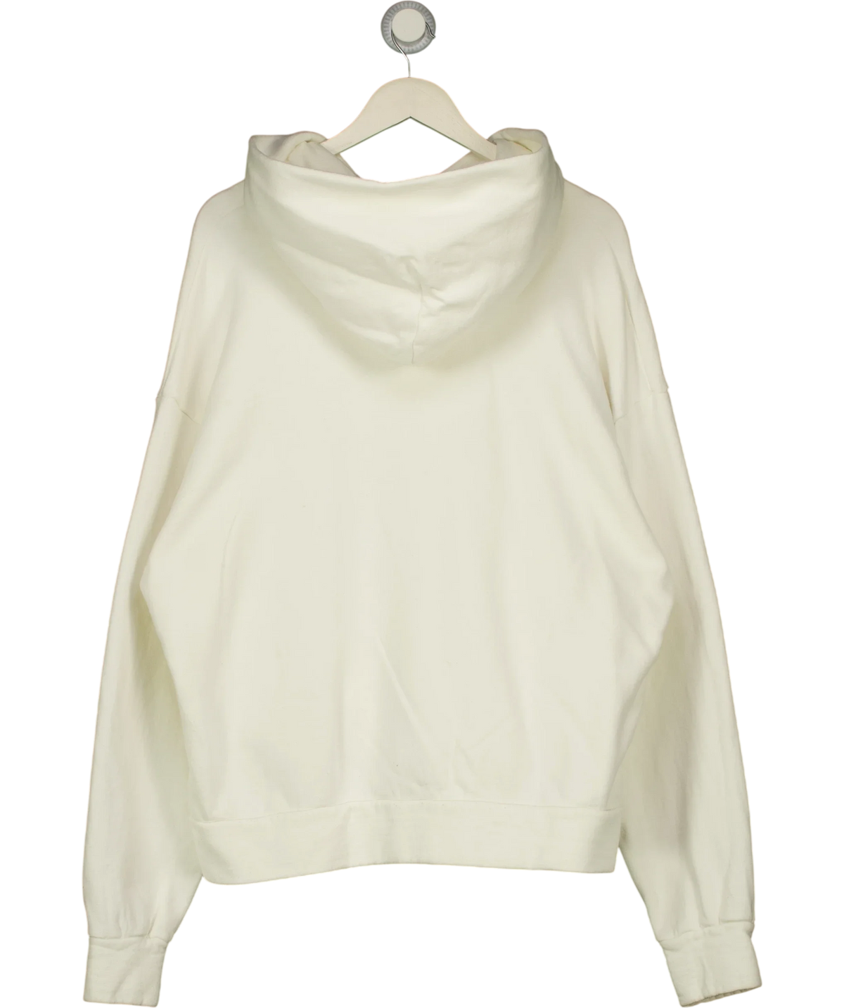 PANGAIA White Recycled and Organic Cotton Mix Hoodie, size UK M — back