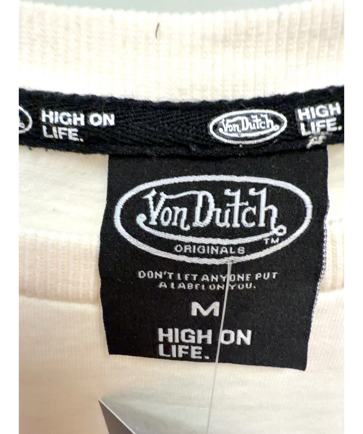 Von Dutch White Colour, size UK M — care label