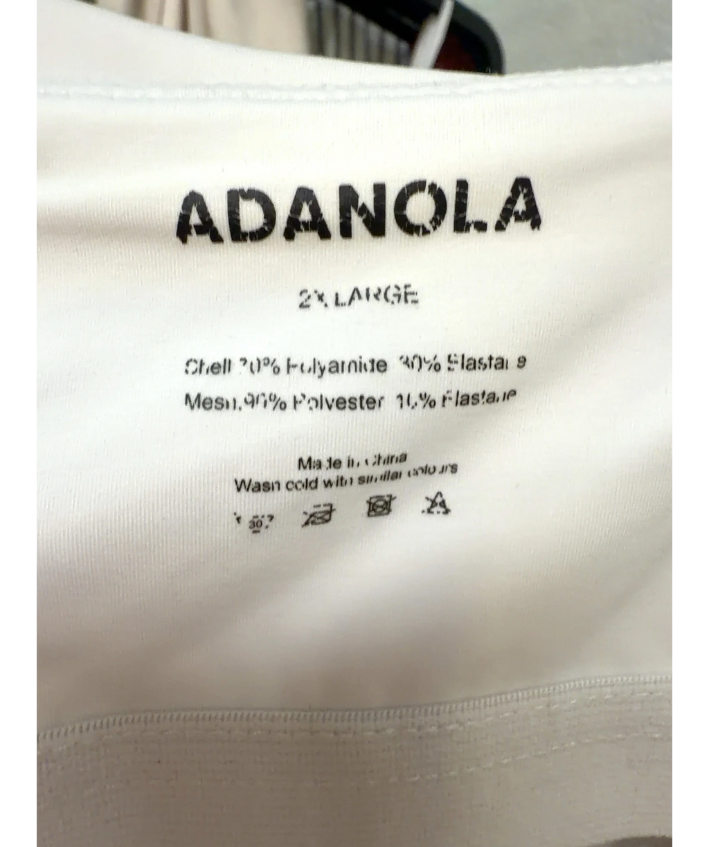 Adanola White Ultimate Scoop Back Tank, size UK XXL — detail