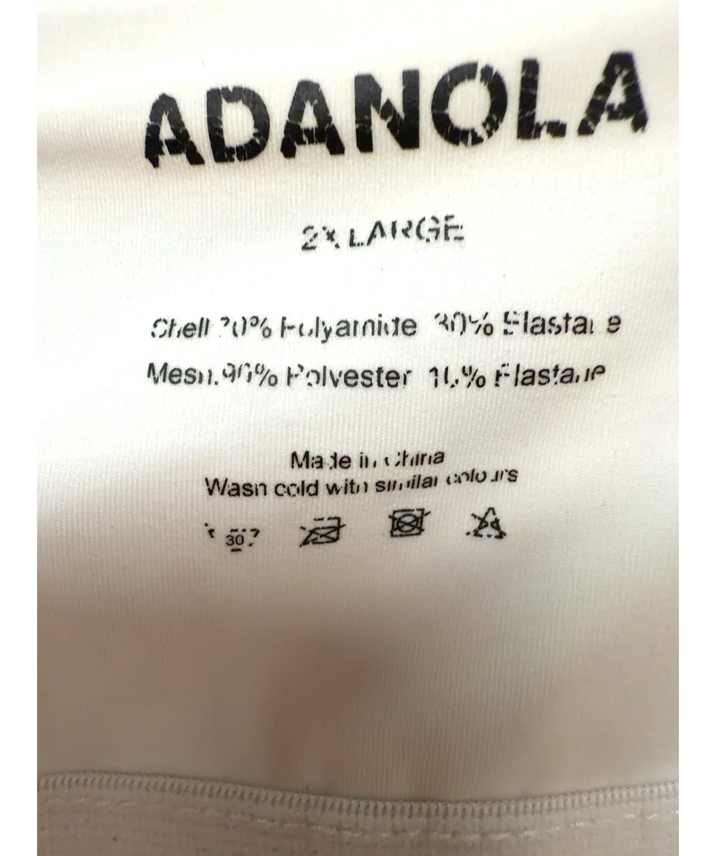 Adanola White Ultimate Scoop Back Tank, size UK XXL — label
