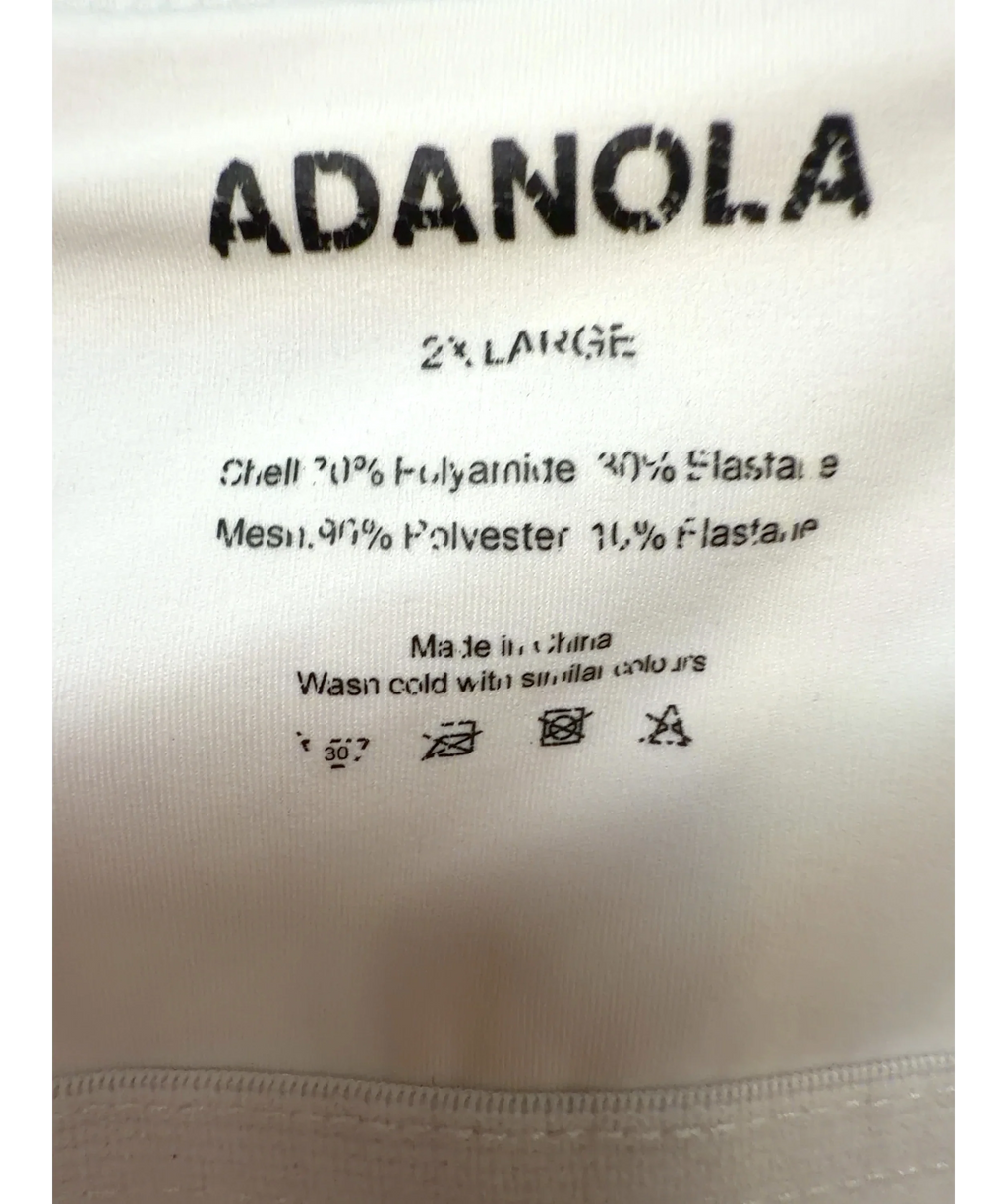 Adanola White Ultimate Scoop Back Tank, size UK XXL — care label