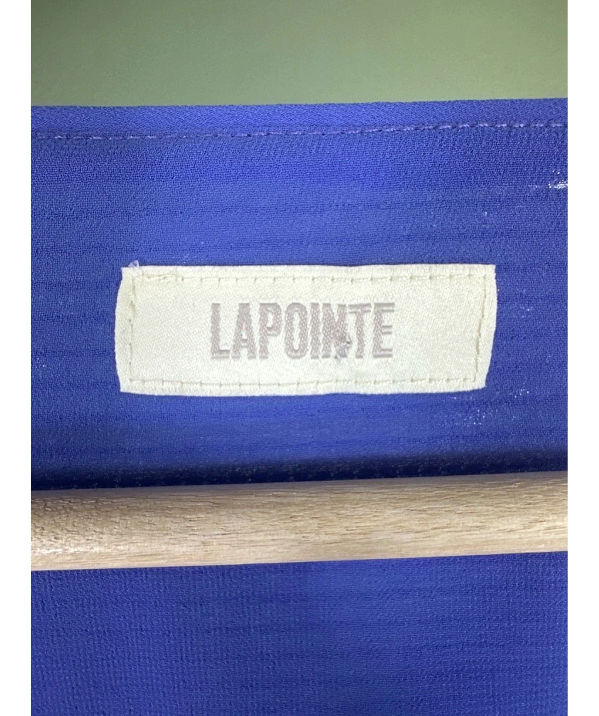 Lapointe Blue Ostrich Feather Cuff Sequin Crop Top Periwinkle, size UK S — detail