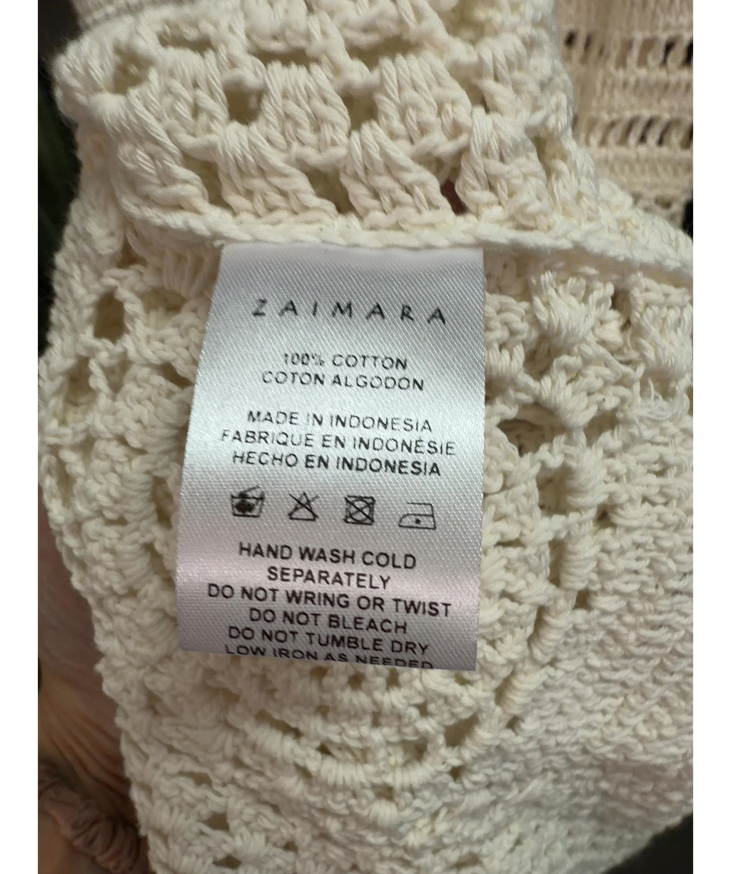 ZAIMARA Cream Colour, size UK S/M — label