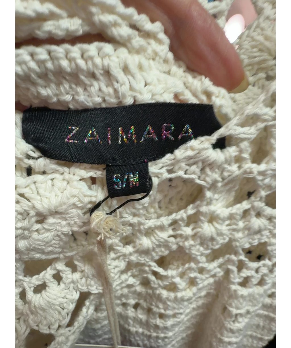 ZAIMARA Cream Colour, size UK S/M — care label