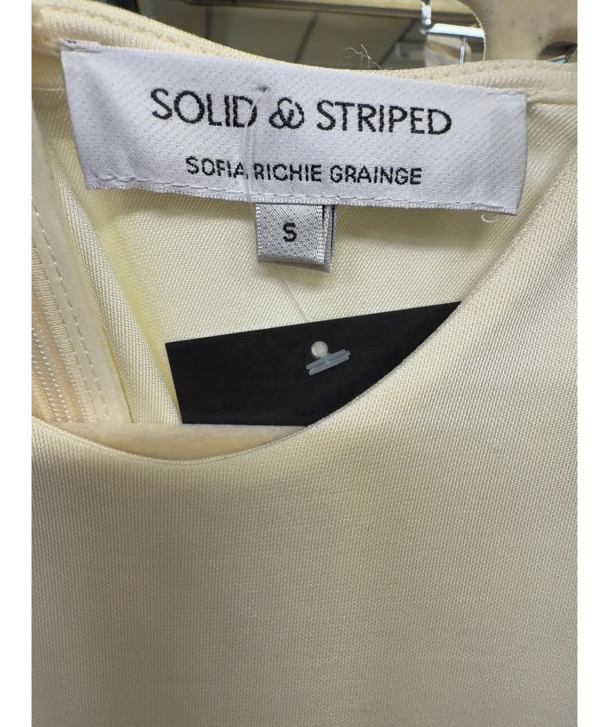 Solid & Striped Cream Jonati Dress, size UK S — care label