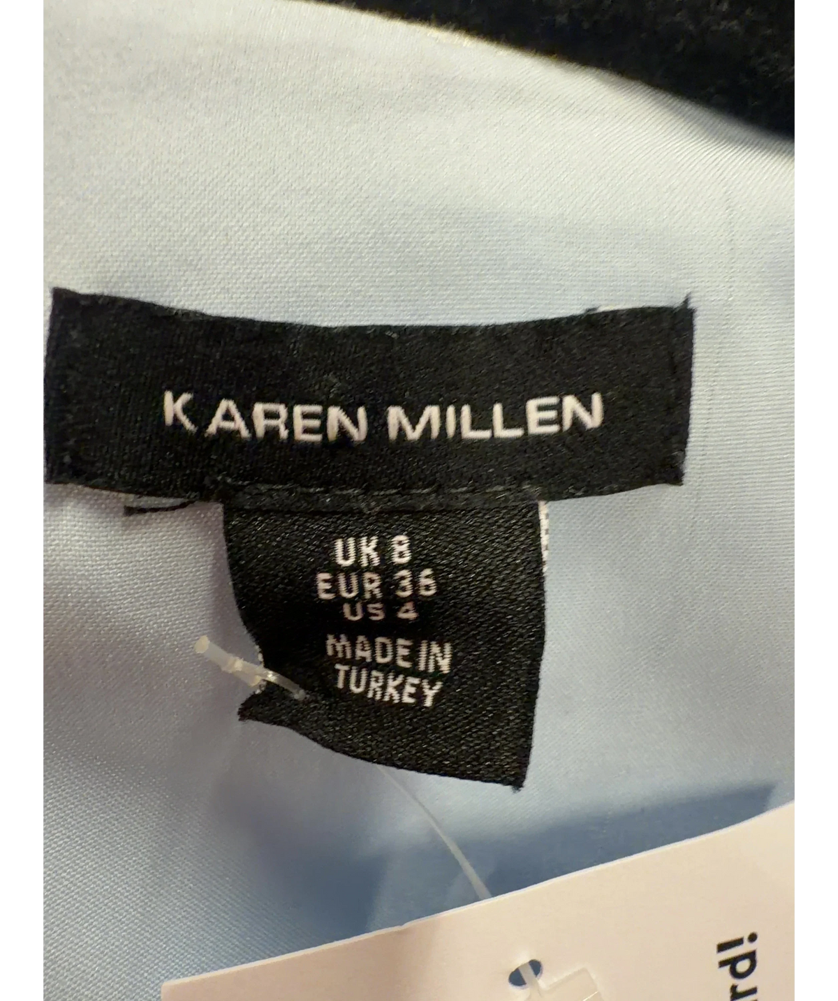 Karen Millen Blue Lace-Up Pleated Dress UK 8 — Size