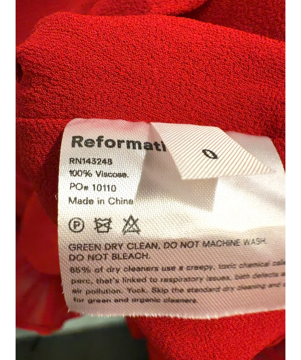 Reformation Red Christine Dress, size UK 4 — label