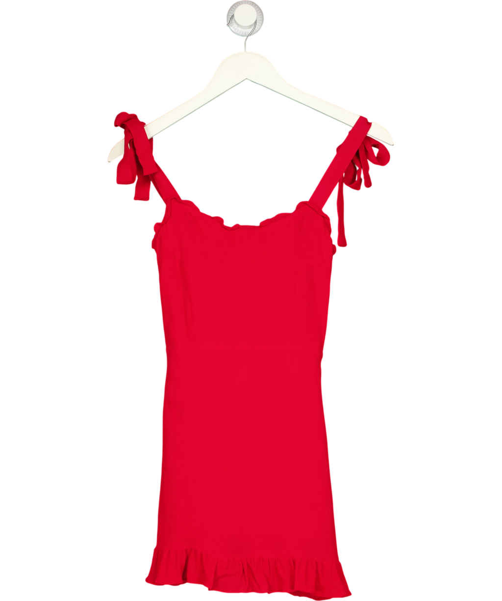 Reformation Red Christine Dress, size UK 4 — front