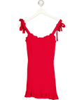 Reformation Red Christine Dress, size UK 4 — front