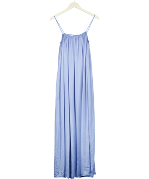 Mandibreeze Juliette 100% Silk Blue Maxi Dress UK S