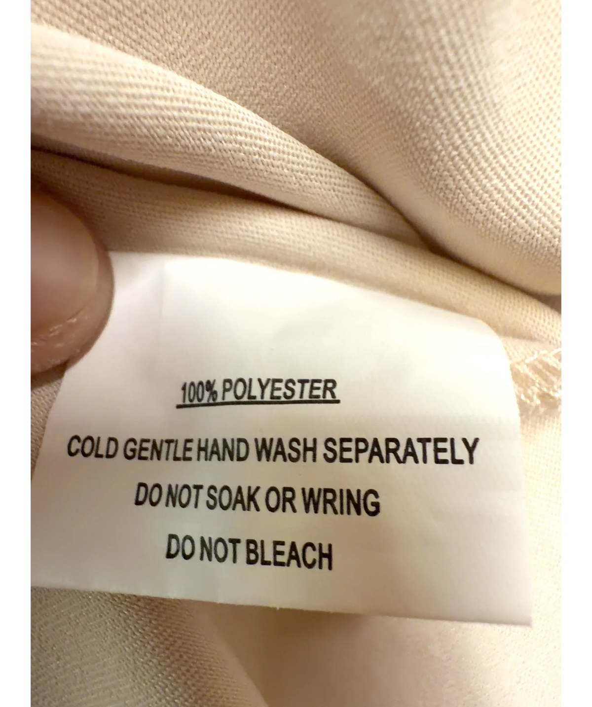 HELLO MOLLY Cream Colour, size UK XS — label