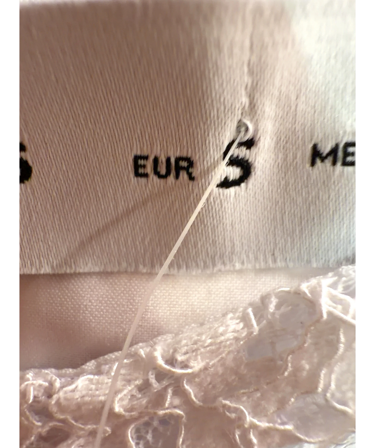 Lefties White Asymmetric short slip dress, size UK S — care label