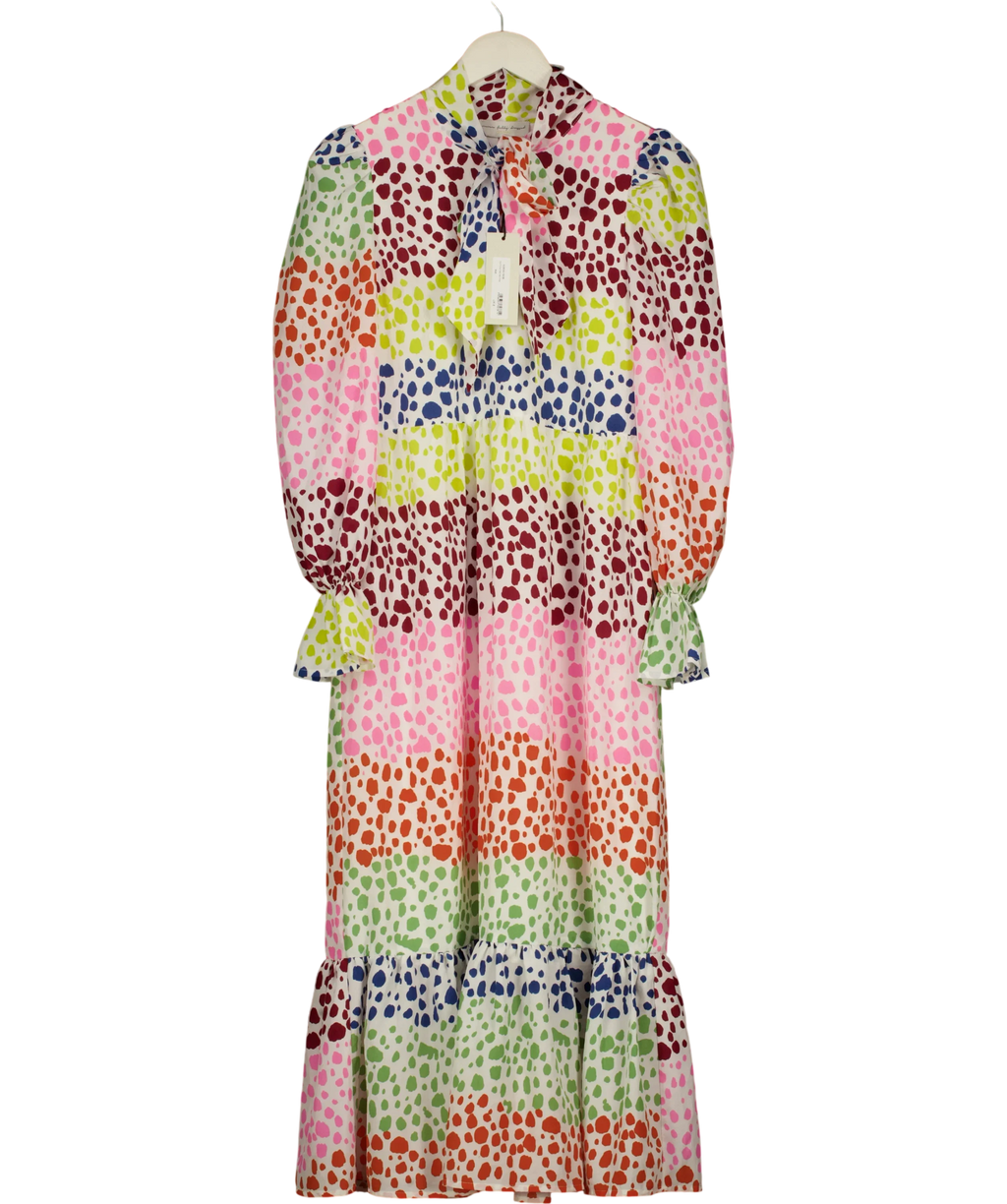 Never Fully Dressed Multicoloured Multi Printed Patsy Maxi Dress, size UK 8 — front