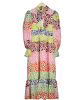Never Fully Dressed Multicoloured Multi Printed Patsy Maxi Dress, size UK 8 — front
