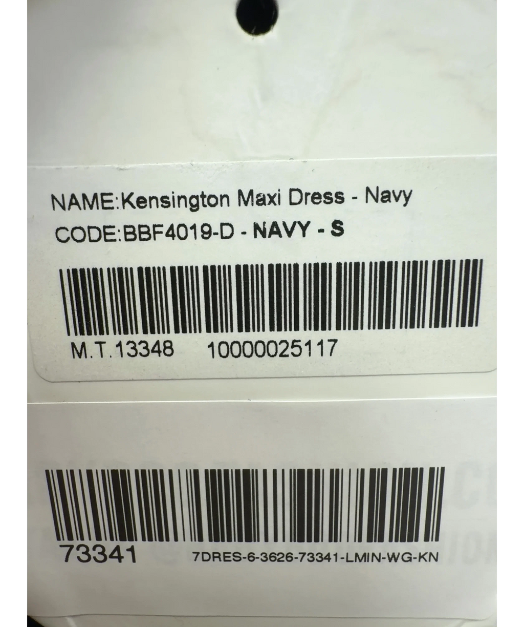 Babyboo navy Kensington Maxi Dress, size UK S — care label