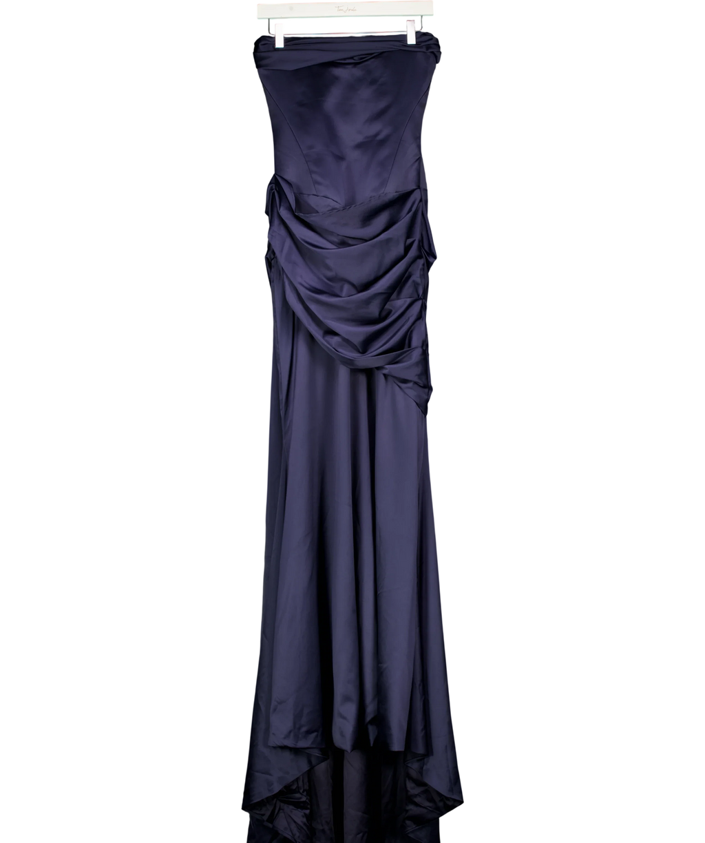 Babyboo navy Kensington Maxi Dress, size UK S — front