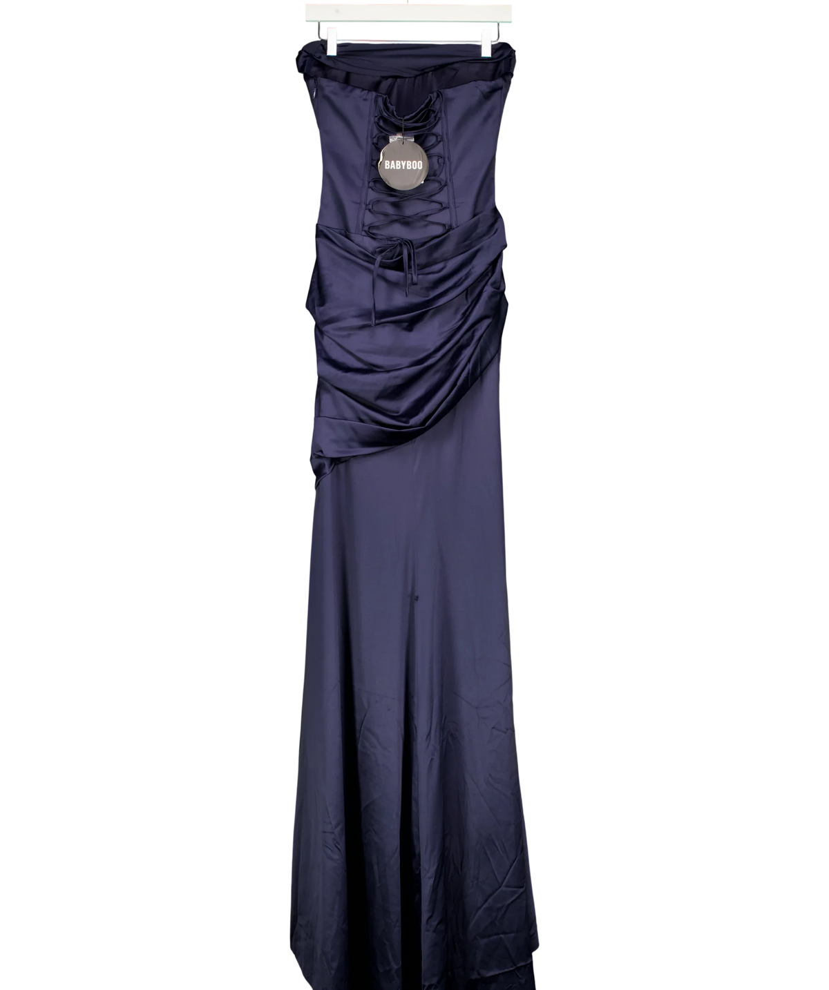 Babyboo navy Kensington Maxi Dress, size UK S — back