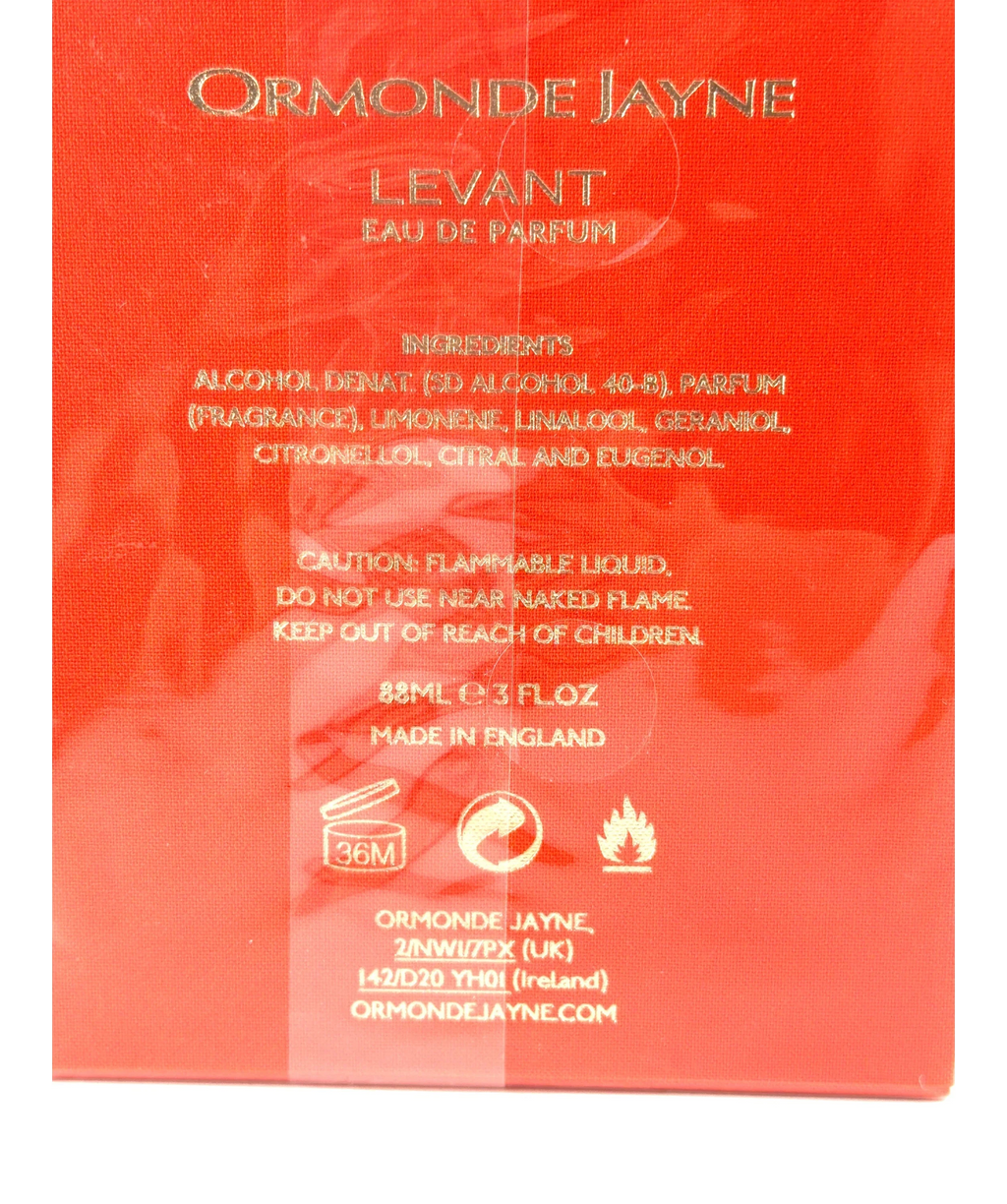 Ormonde Jayne Levant Eau De Parfum 88ml — Ingredients