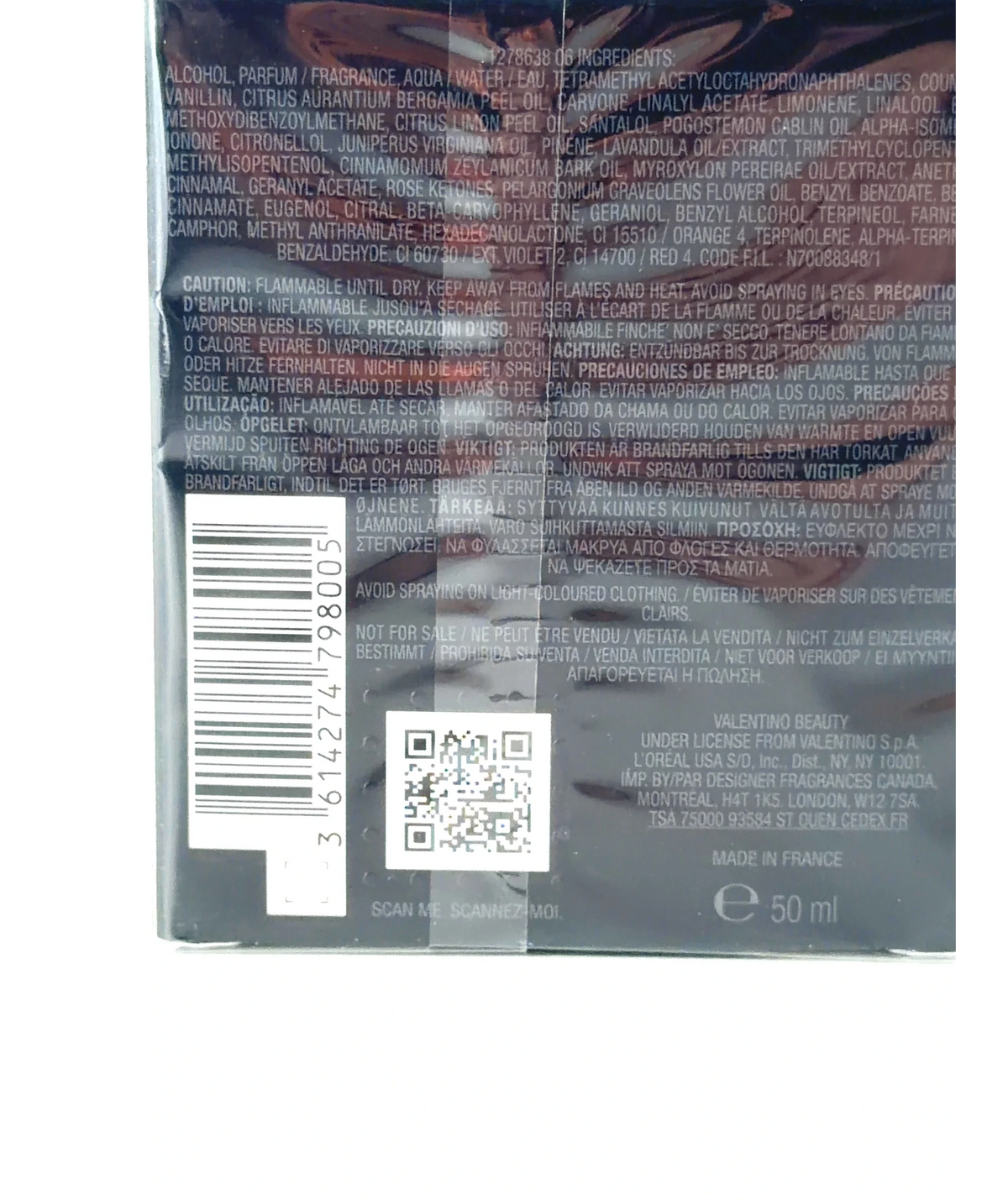 Valentino Vendetta Uomo, size 50ml — detail