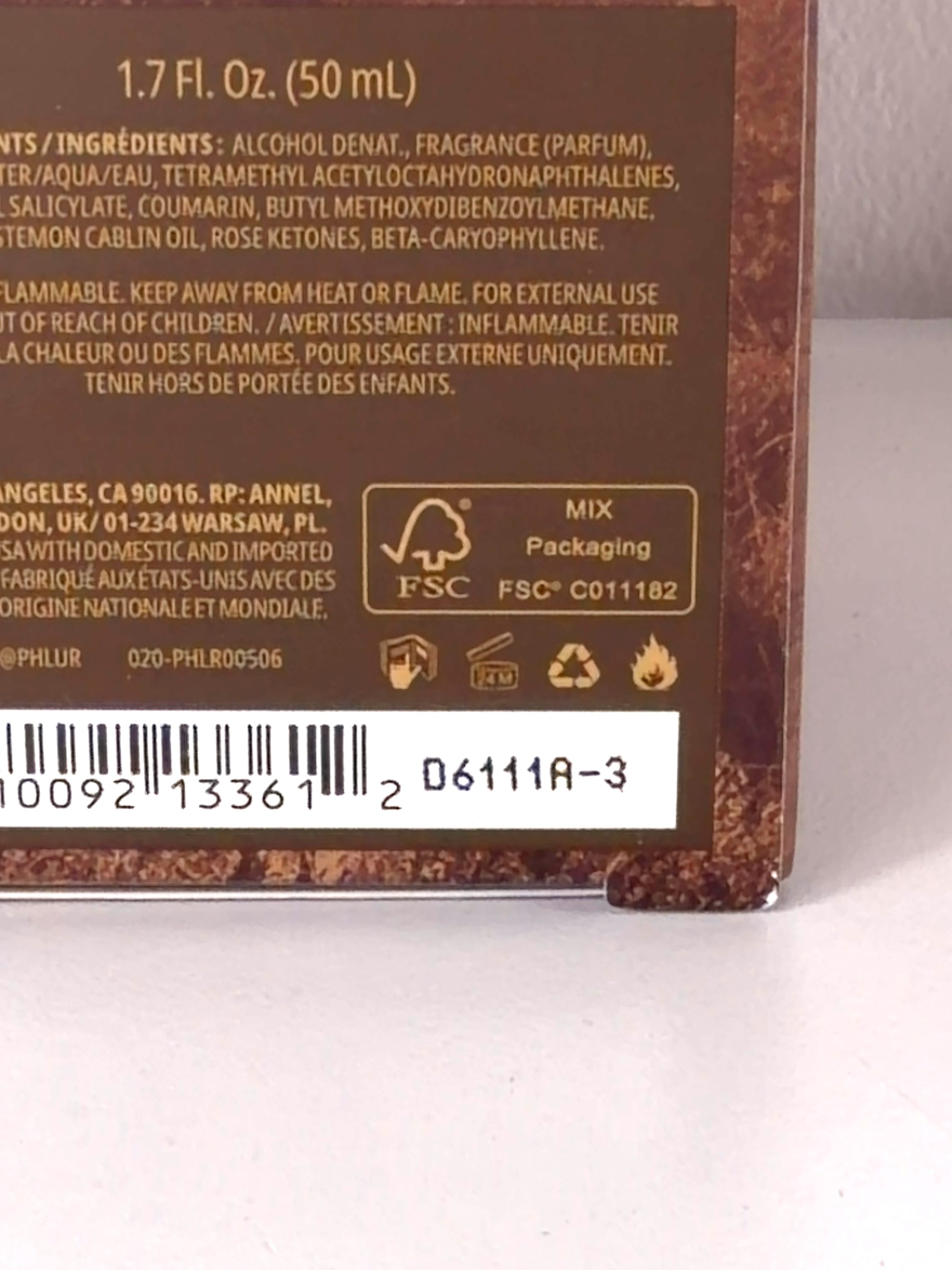 Phlur Shade, size 50ml — detail
