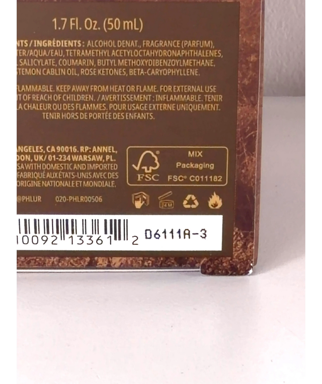 Vanilla Canyon Eau de Parfum 50ML — Batch number or expiry date