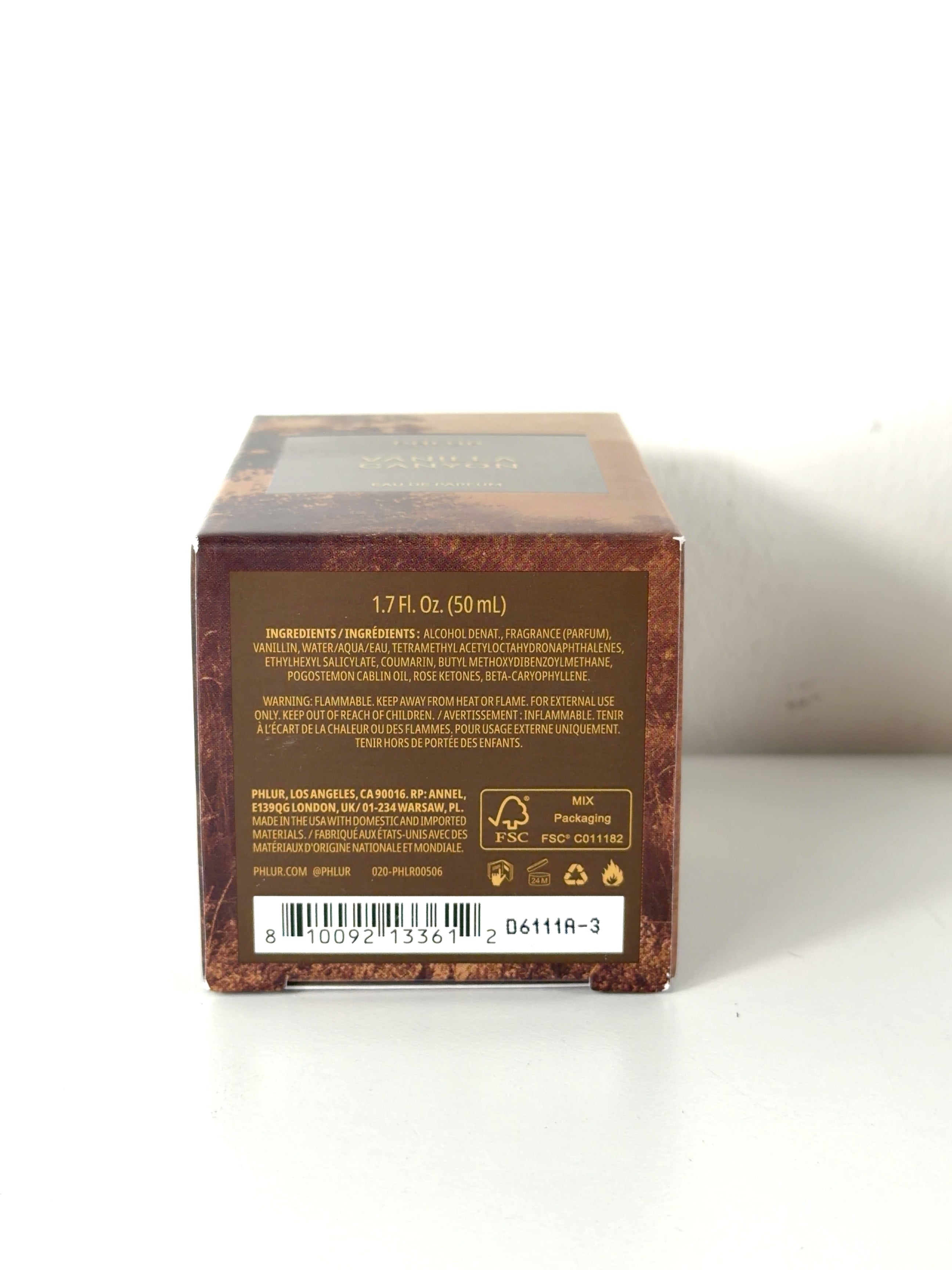 Phlur Shade, size 50ml — care label