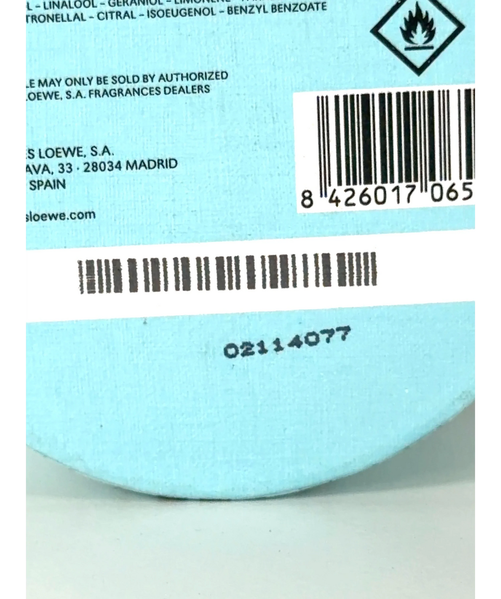 Loewe Paula's Ibiza Eau de Toilette 50ml — Batch number or expiry date