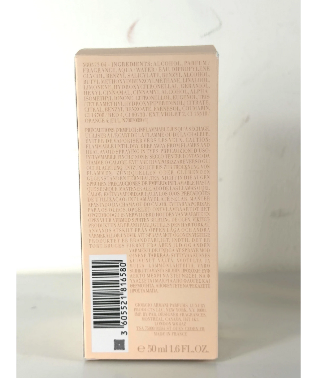 Giorgio Armani Si eau de parfum 50ml — Ingredients