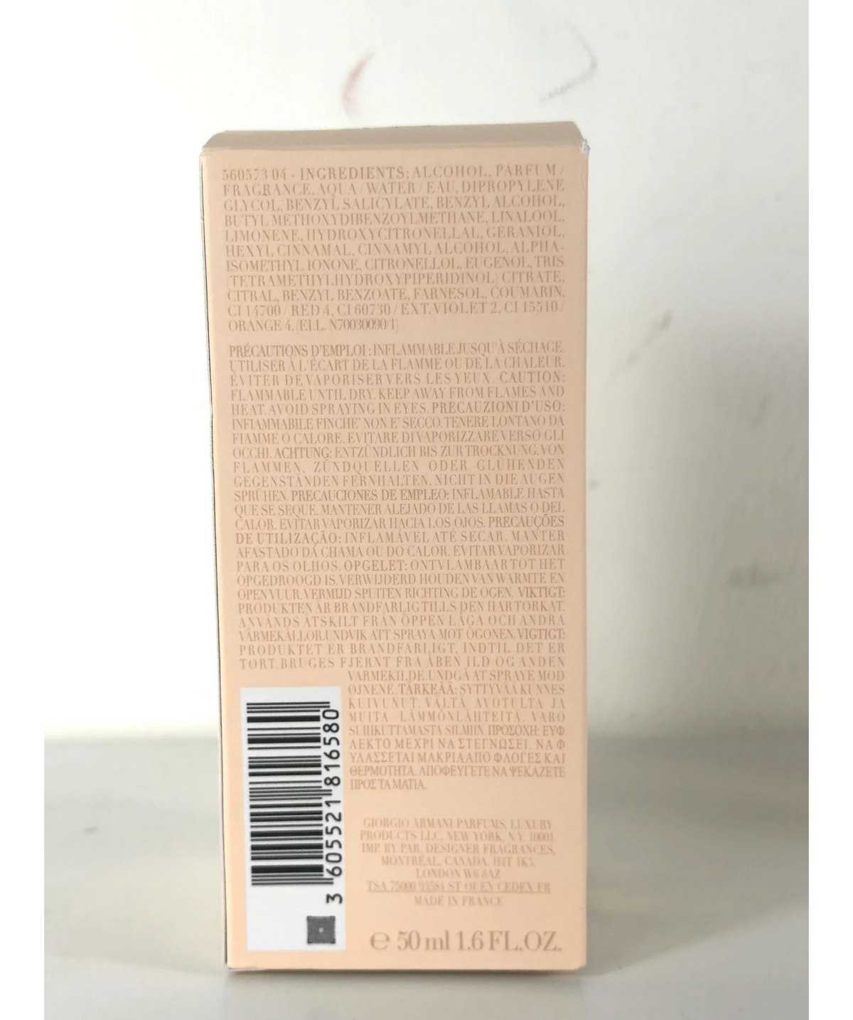 Giorgio Armani Si eau de parfum 50ml — Ingredients