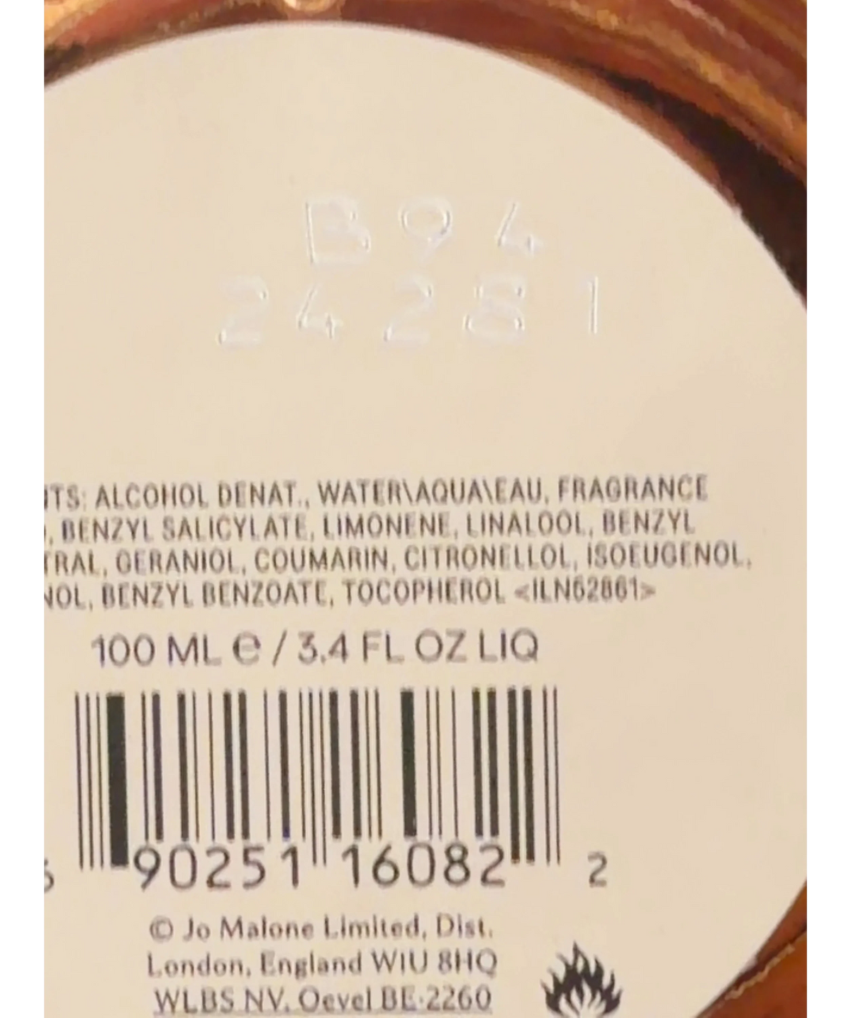 Jo Malone London Beach Blossom Cologne, size 100ml — detail