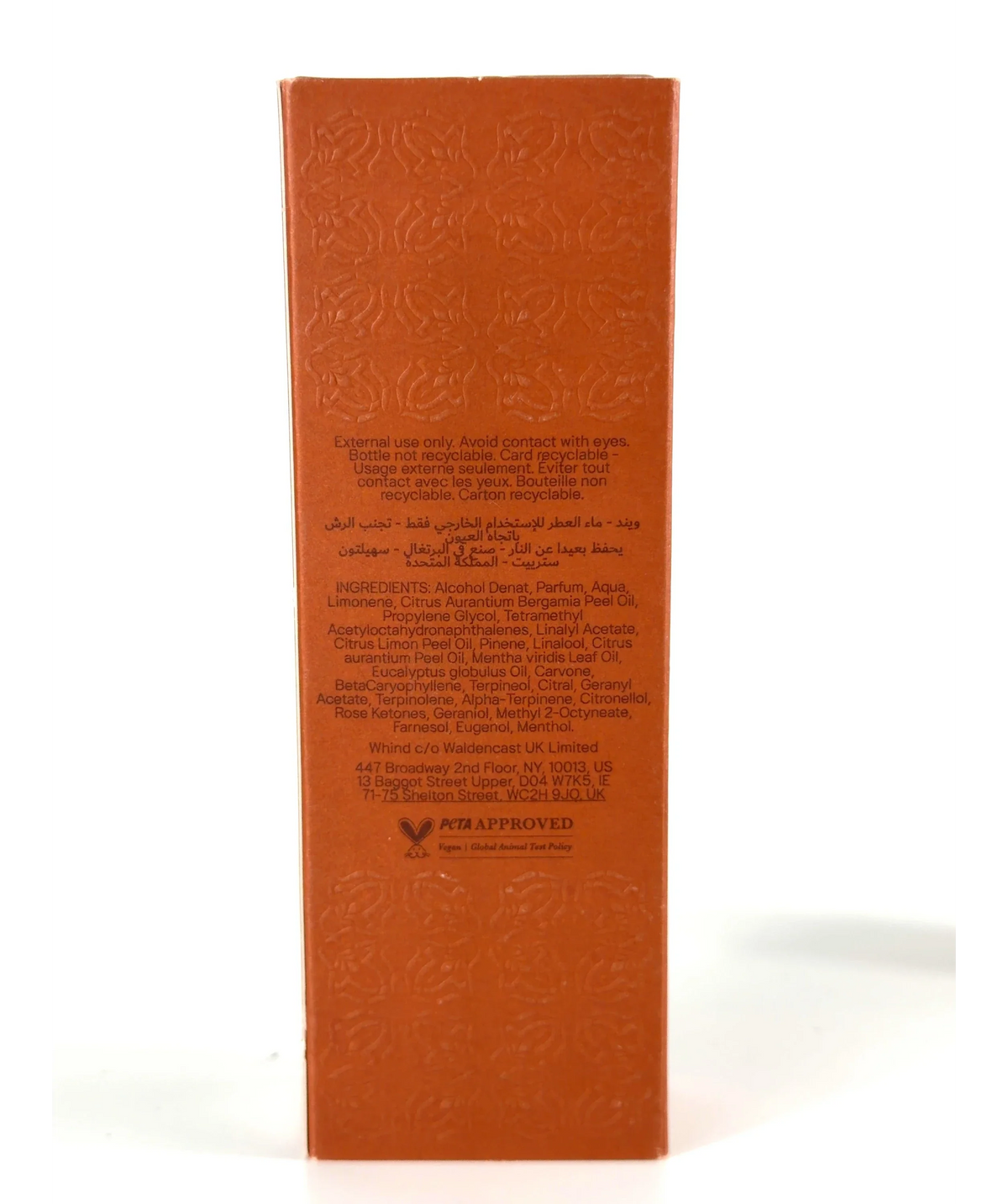 Whind Pomello Mint Tea Leaves Eau de Parfum 10ml — Ingredients