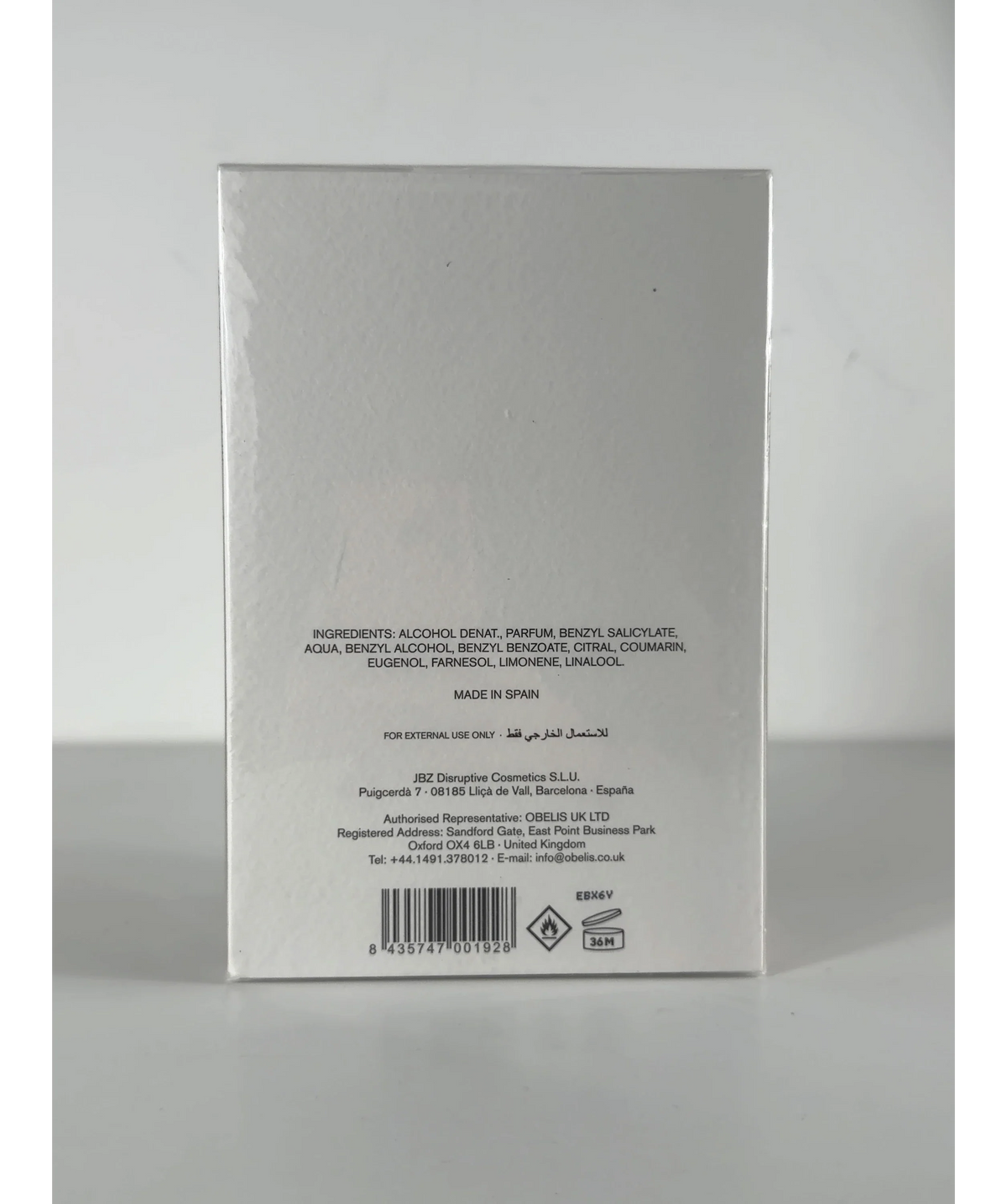 Contes de Parfums Agra Eau de Parfum 100ml — Ingredients