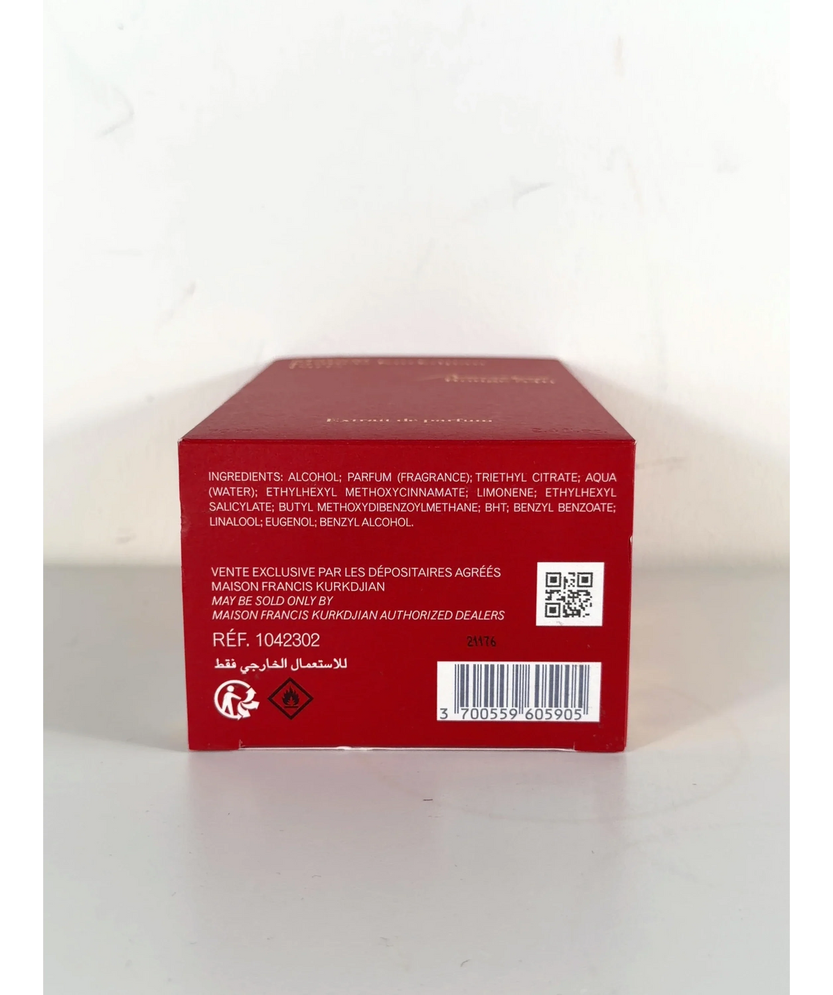 Maison Francis Kurkdjian Baccarat Rouge 540 Gold 70ml — Ingredients