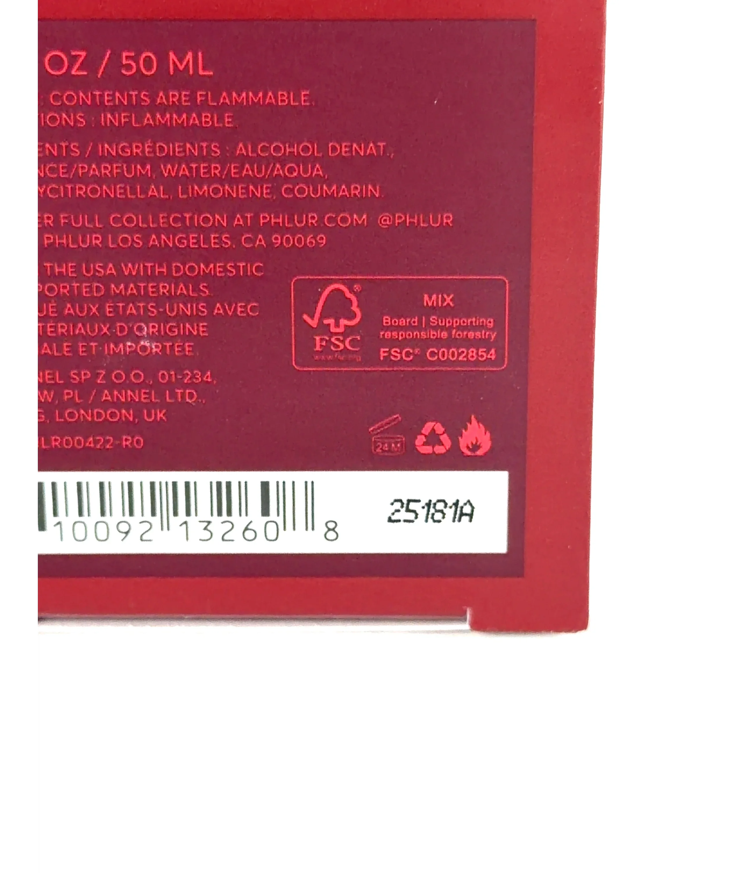 Phlur Cherry Stem Eau de Parfum 50ml, size 50ml — detail